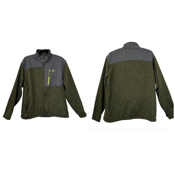 High Sierra Other - HIGH SIERRA Men Funston II Sweater‎ Fleece Jacket Moss Green Thermal Full Zip XL